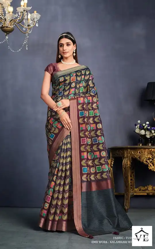Mahotsav Mohmanthan-22800 Series Aahana Tussar Silk Wholesale Saree Catalog — Wholesale Sarees, MPA wholesale from Surat - Gallery Image 5