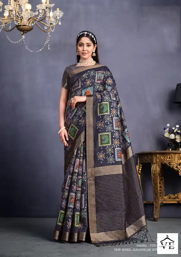Mahotsav Mohmanthan-22800 Series Aahana Tussar Silk Wholesale Saree Catalog — Wholesale Sarees, MPA wholesale from Surat - Gallery Image 3