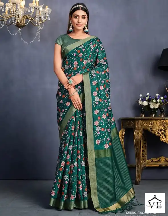 Mahotsav Mohmanthan-22800 Series Aahana Tussar Silk Wholesale Saree Catalog — Wholesale Sarees, MPA wholesale from Surat — view 1