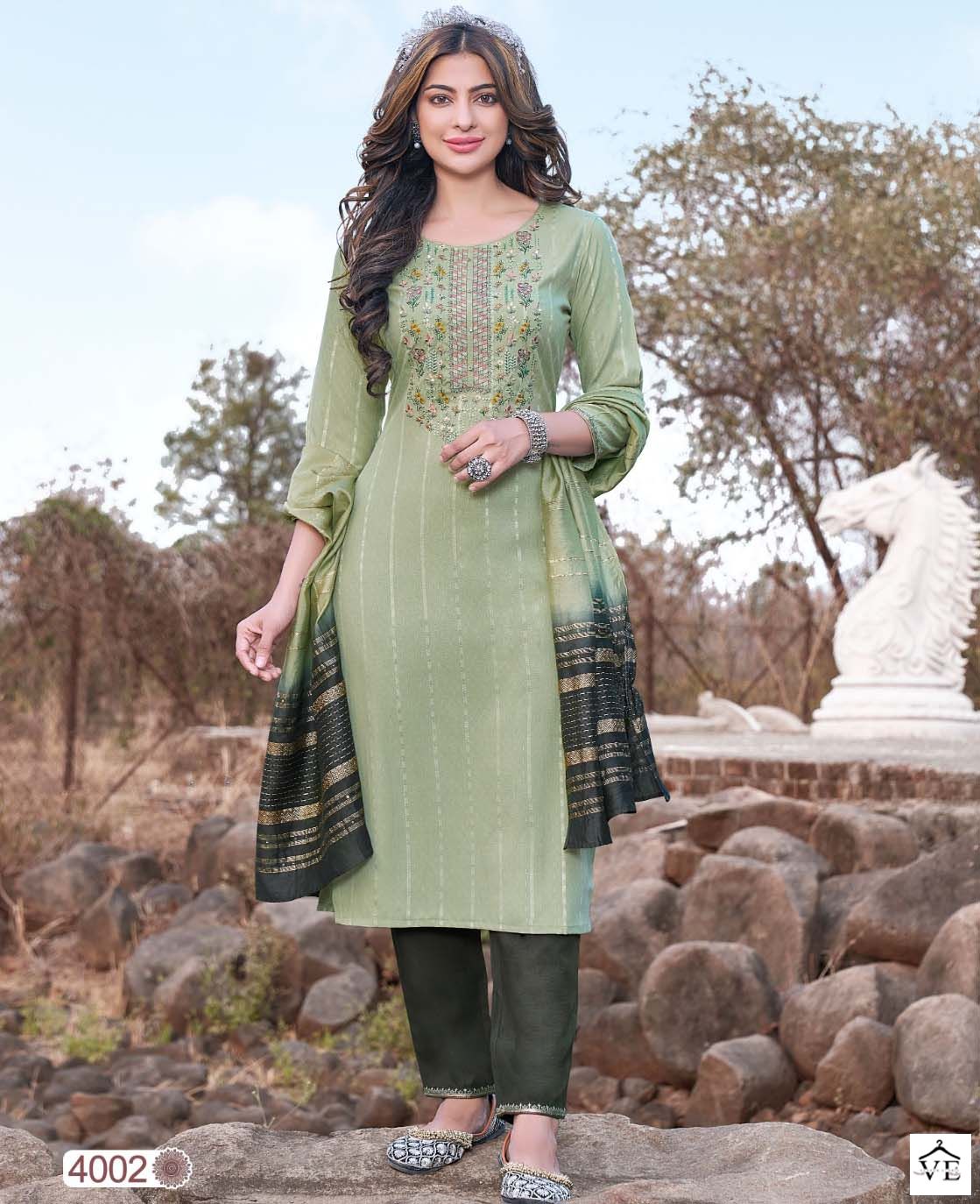 Pink Mirror Moment Viscose Wholesale Readymade Salwar Suit Catalog — Wholesale Salwar Suits, MPA wholesale from Surat — view 1