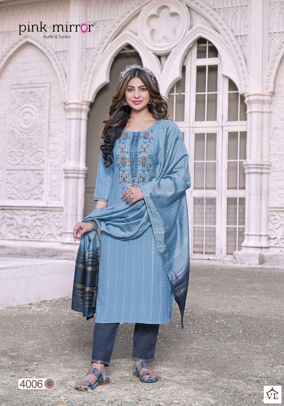 Pink Mirror Moment Viscose Wholesale Readymade Salwar Suit Catalog — Wholesale Salwar Suits, MPA wholesale from Surat - Gallery Image 2
