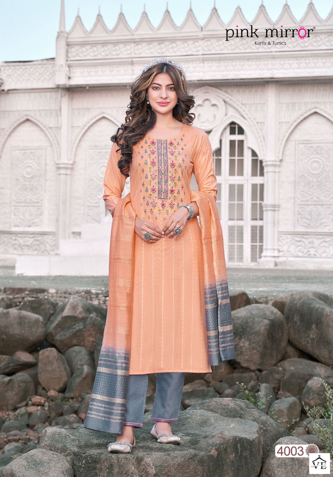 Pink Mirror Moment Viscose Wholesale Readymade Salwar Suit Catalog — Wholesale Salwar Suits, MPA wholesale from Surat - Gallery Image 4