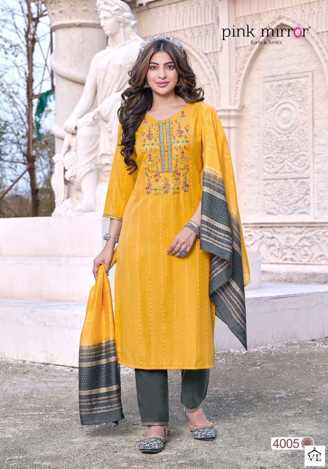 Pink Mirror Moment Viscose Wholesale Readymade Salwar Suit Catalog — Wholesale Salwar Suits, MPA wholesale from Surat - Gallery Image 5