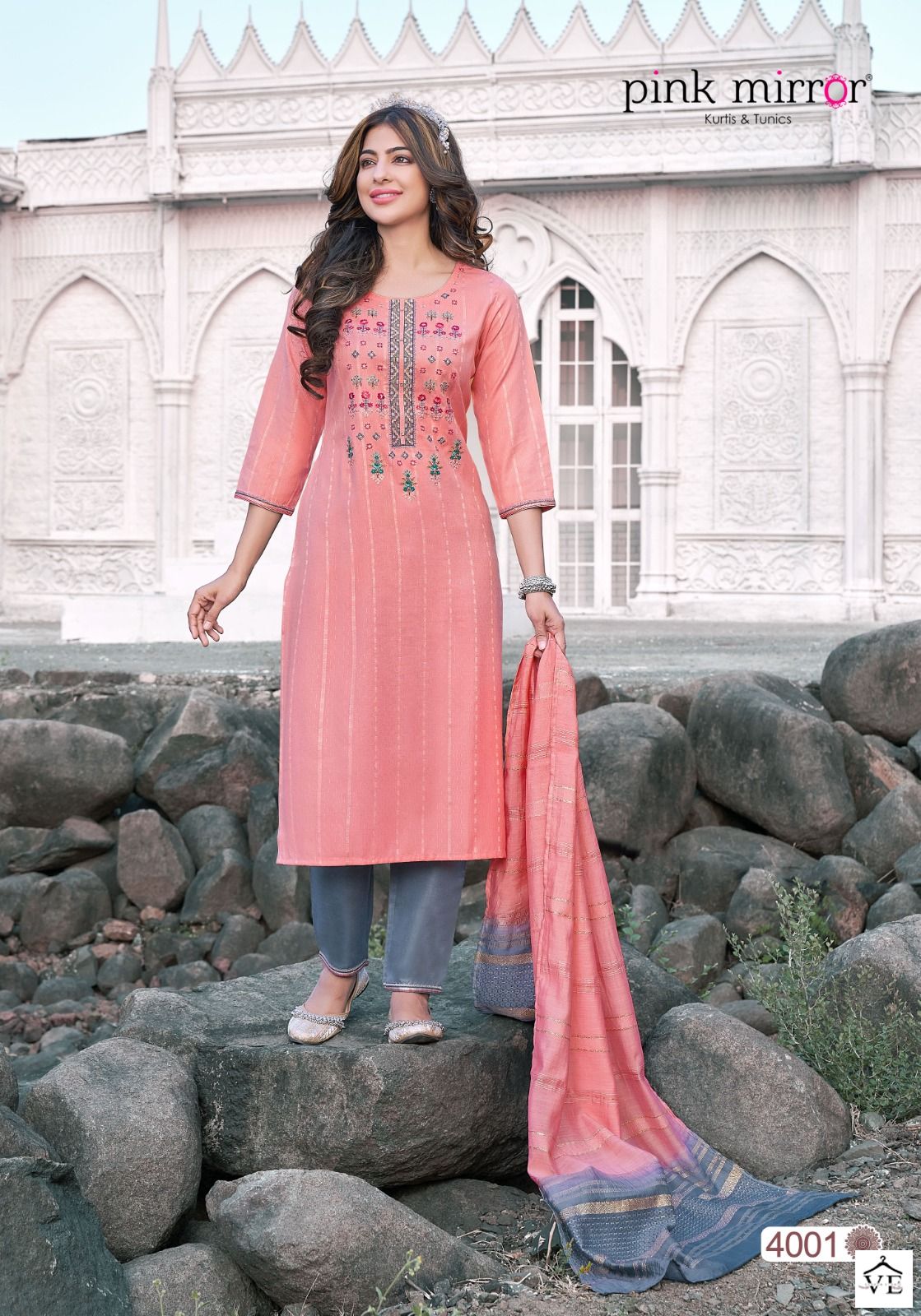 Pink Mirror Moment Viscose Wholesale Readymade Salwar Suit Catalog — Wholesale Salwar Suits, MPA wholesale from Surat - Gallery Image 6