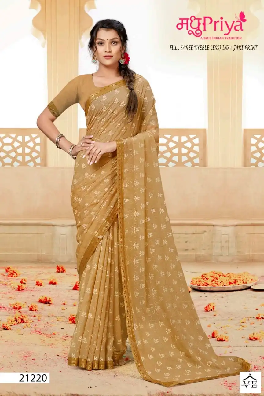 Madhupriya Mukti Vol 3 60 Gm Chiffon Wholesale Saree Catalog — Wholesale Sarees, MPA wholesale from Surat - Gallery Image 6