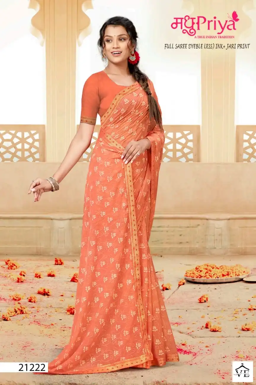 Madhupriya Mukti Vol 3 60 Gm Chiffon Wholesale Saree Catalog — Wholesale Sarees, MPA wholesale from Surat - Gallery Image 7