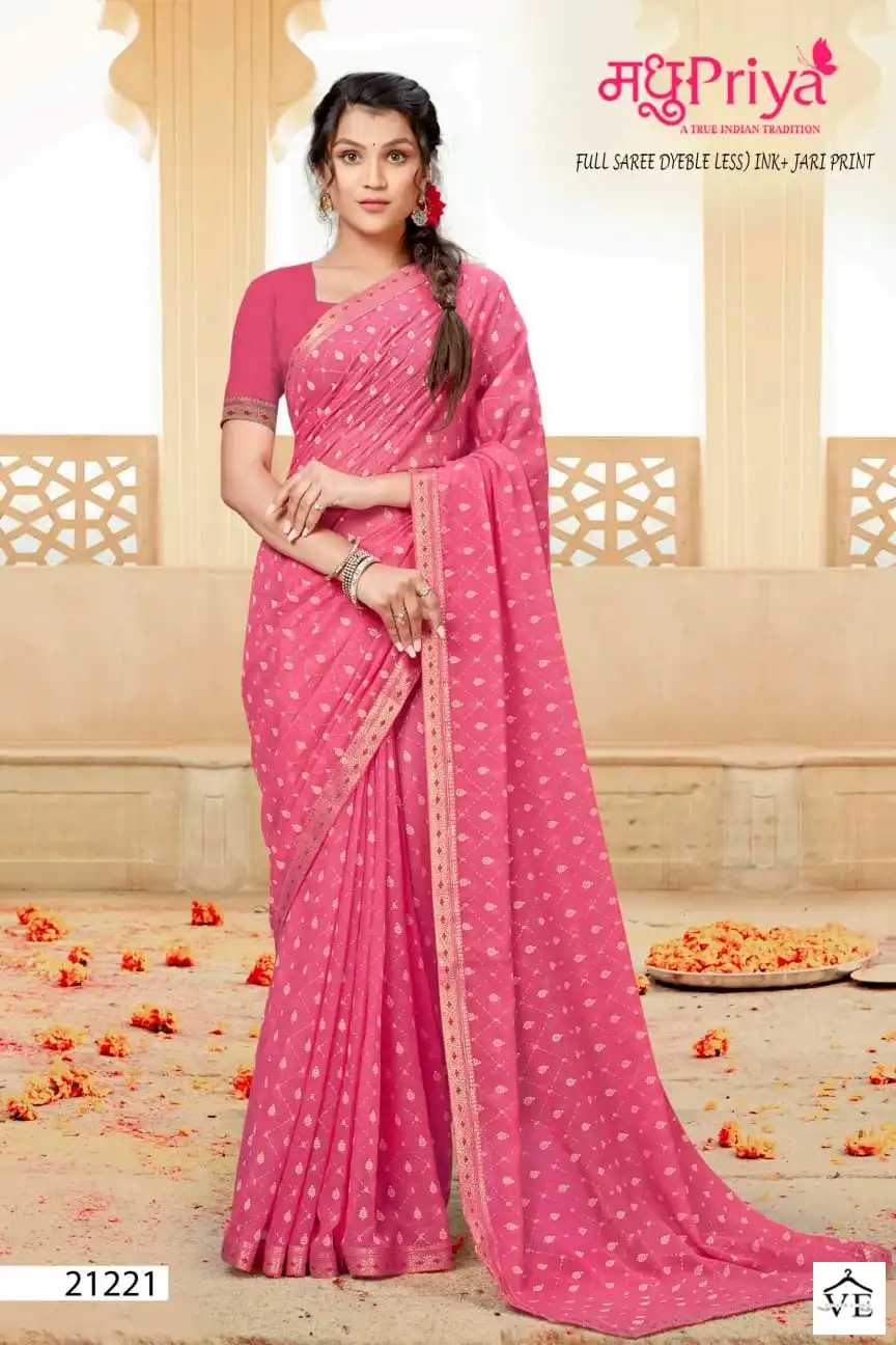 Madhupriya Mukti Vol 3 60 Gm Chiffon Wholesale Saree Catalog — Wholesale Sarees, MPA wholesale from Surat - Gallery Image 8