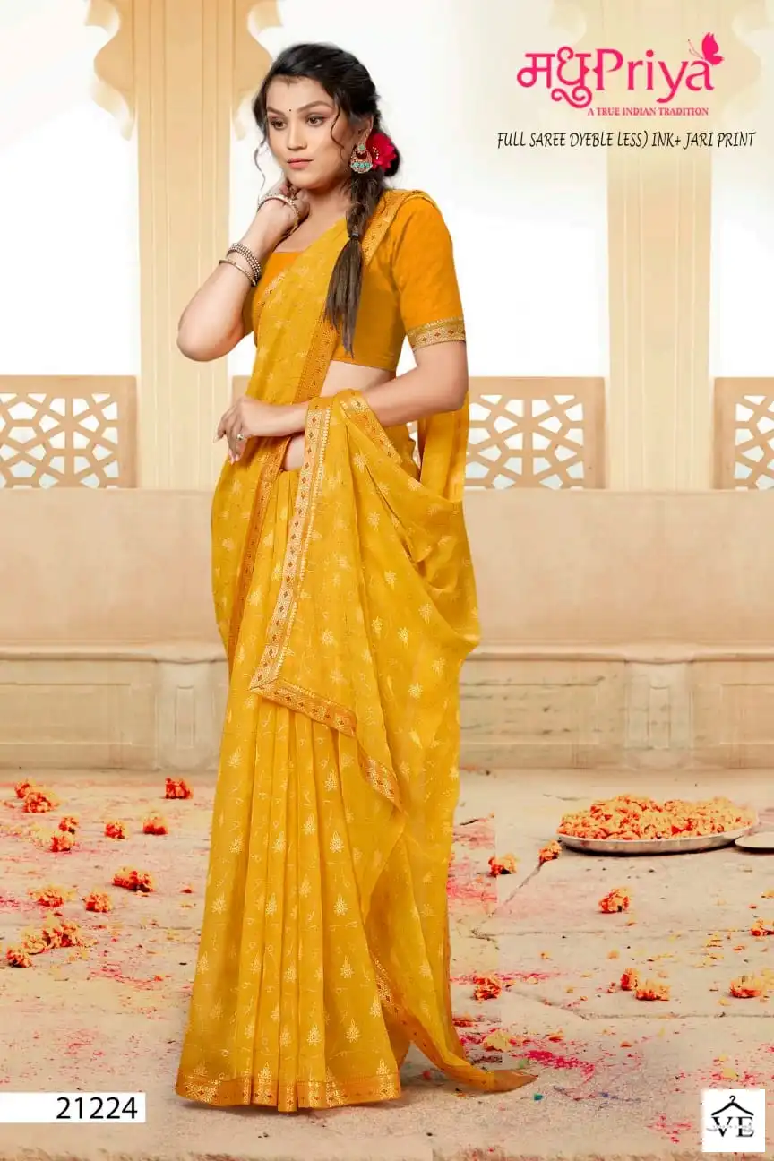 Madhupriya Mukti Vol 3 60 Gm Chiffon Wholesale Saree Catalog — Wholesale Sarees, MPA wholesale from Surat - Gallery Image 2