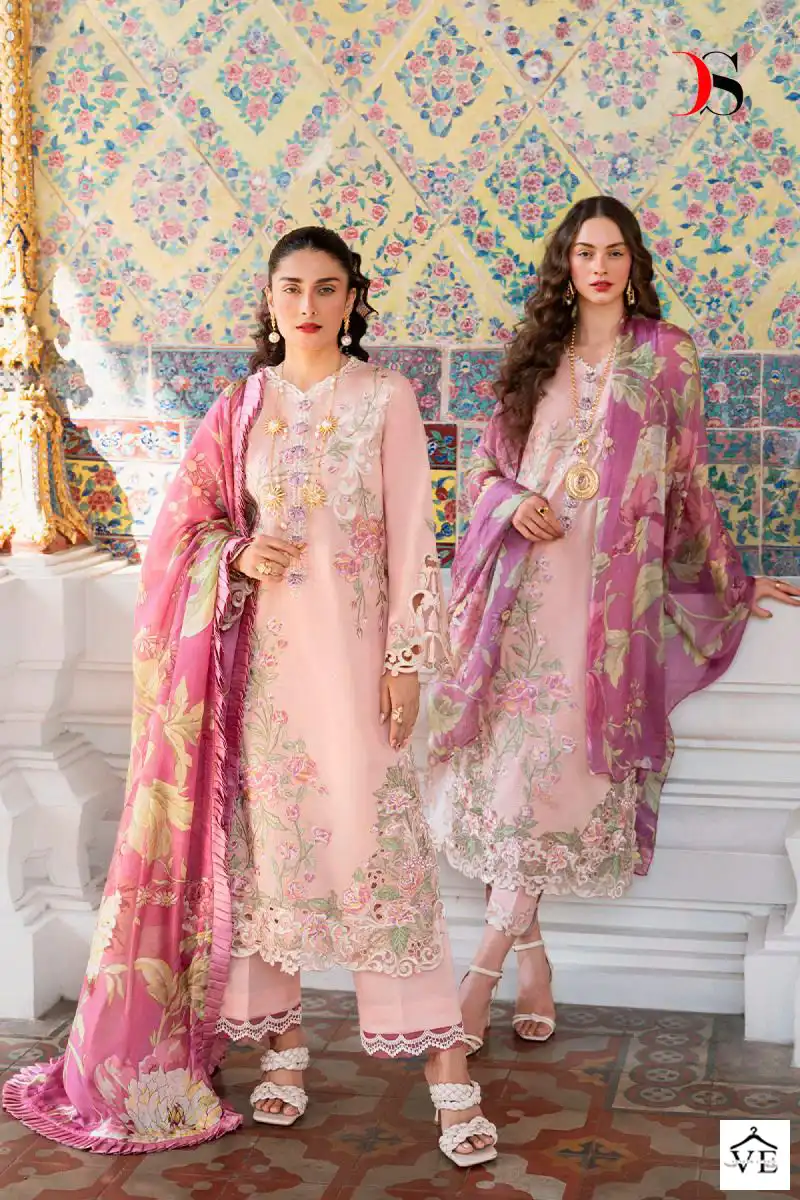 Deepsy Suits Mushq Embroidered Collection-23 Pure Cambric Cotton Wholesale Pakistani Suit Catalog — Wholesale Salwar Suits, MPA wholesale from Surat - Gallery Image 7
