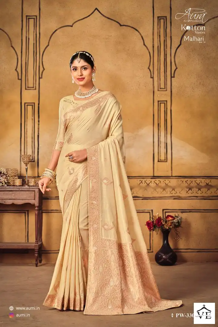 Aura Malhari Vol 14 Cotton Wholesale Saree Catalog — Wholesale Sarees, MPA wholesale from Surat - Gallery Image 6