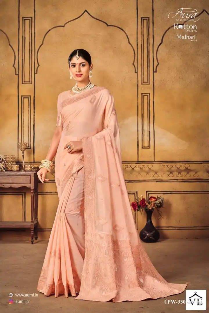 Aura Malhari Vol 14 Cotton Wholesale Saree Catalog — Wholesale Sarees, MPA wholesale from Surat - Gallery Image 3