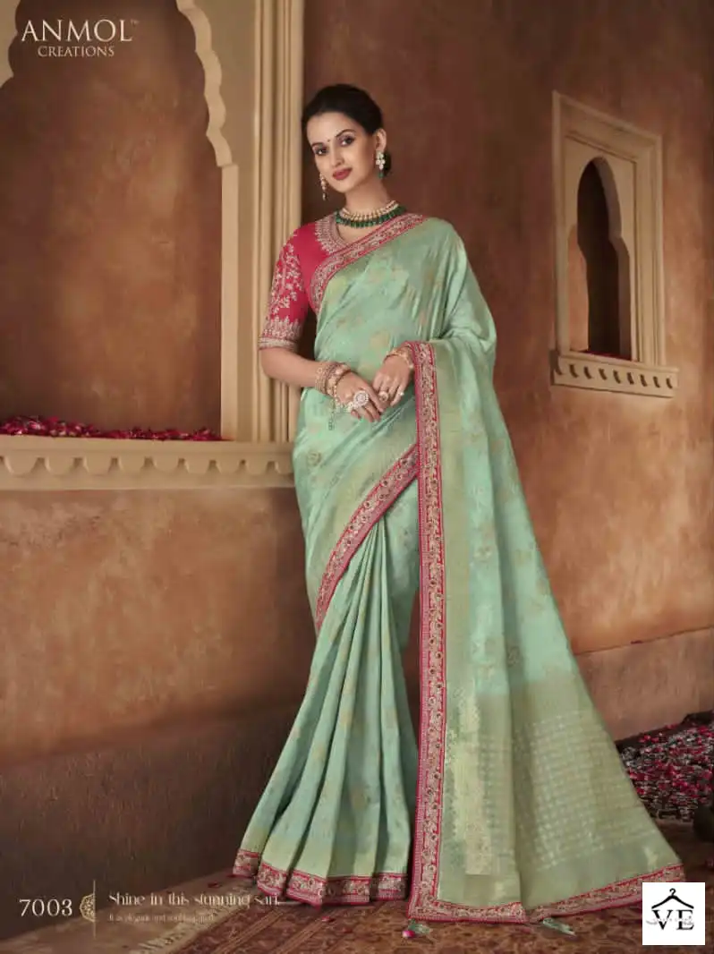 Anmol Meera-1 Pure Dola Rich Pallu Wholesale Designer Saree Catalog — Wholesale Sarees, MPA wholesale from Surat - Gallery Image 4