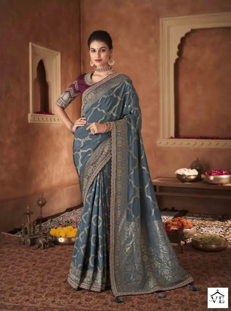 Anmol Meera-1 Pure Dola Rich Pallu Wholesale Designer Saree Catalog — Wholesale Sarees, MPA wholesale from Surat - Gallery Image 9