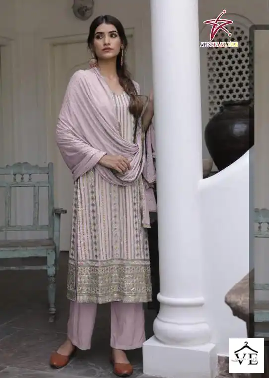 Hoor Tex Mishaal-8025 Hevy Georgette Wholesale Pakistani Suit Catalog — Wholesale Salwar Suits, MPA wholesale from Surat - Gallery Image 3