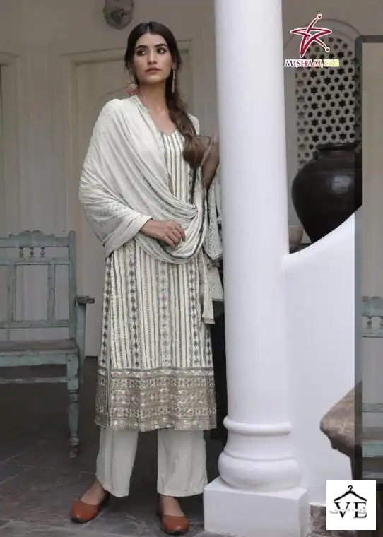 Hoor Tex Mishaal-8025 Hevy Georgette Wholesale Pakistani Suit Catalog — Wholesale Salwar Suits, MPA wholesale from Surat - Gallery Image 4