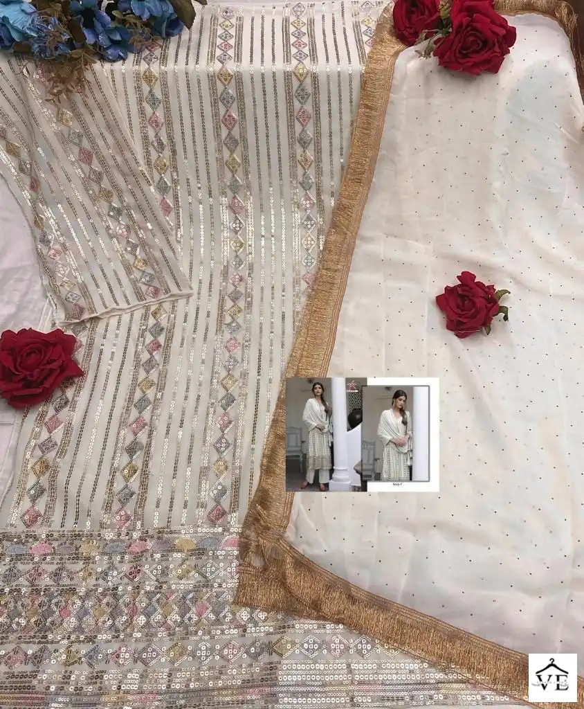 Hoor Tex Mishaal-8025 Hevy Georgette Wholesale Pakistani Suit Catalog — Wholesale Salwar Suits, MPA wholesale from Surat - Gallery Image 7