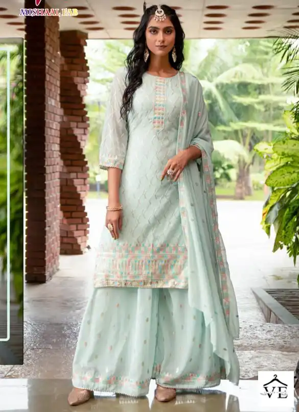 Hoor Tex Mishaal-9005 Hevy Georgette Wholesale Pakistani Suit Catalog — Wholesale Salwar Suits, MPA wholesale from Surat — view 1