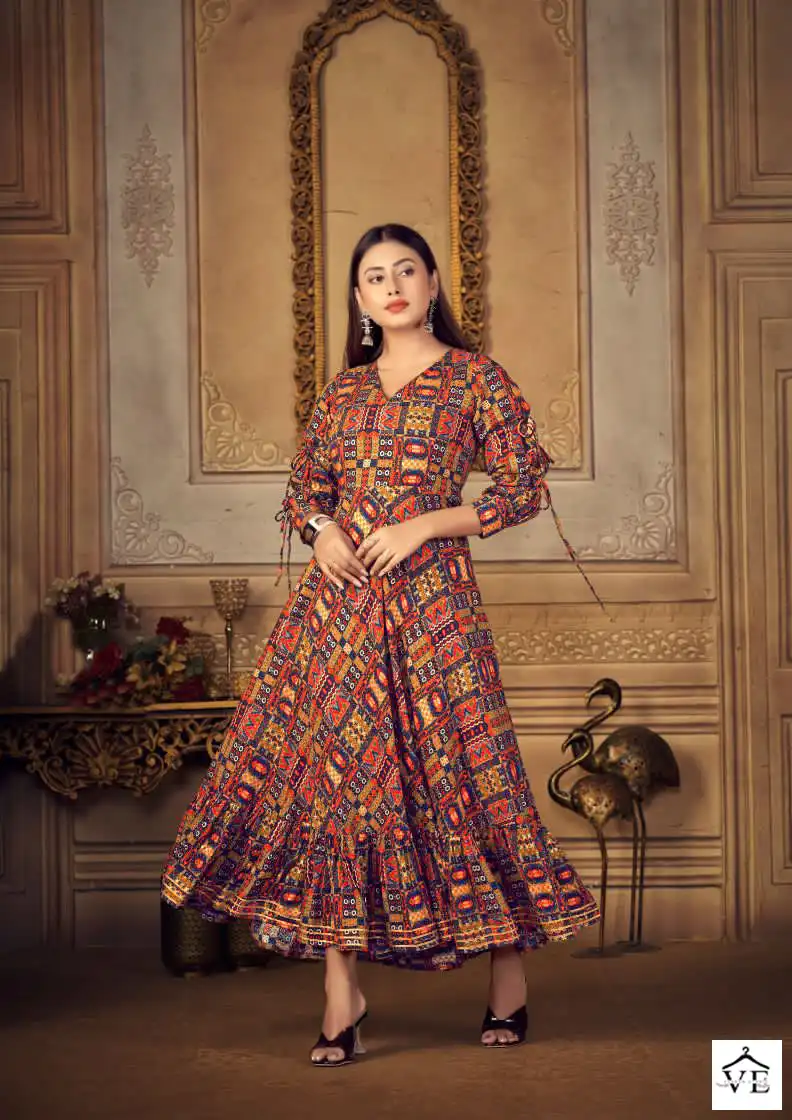 Vouch Miswa Heavy Pure Rayon Wholesale Tunics Catalog — Wholesale Kurtis, MPA wholesale from Surat - Gallery Image 3