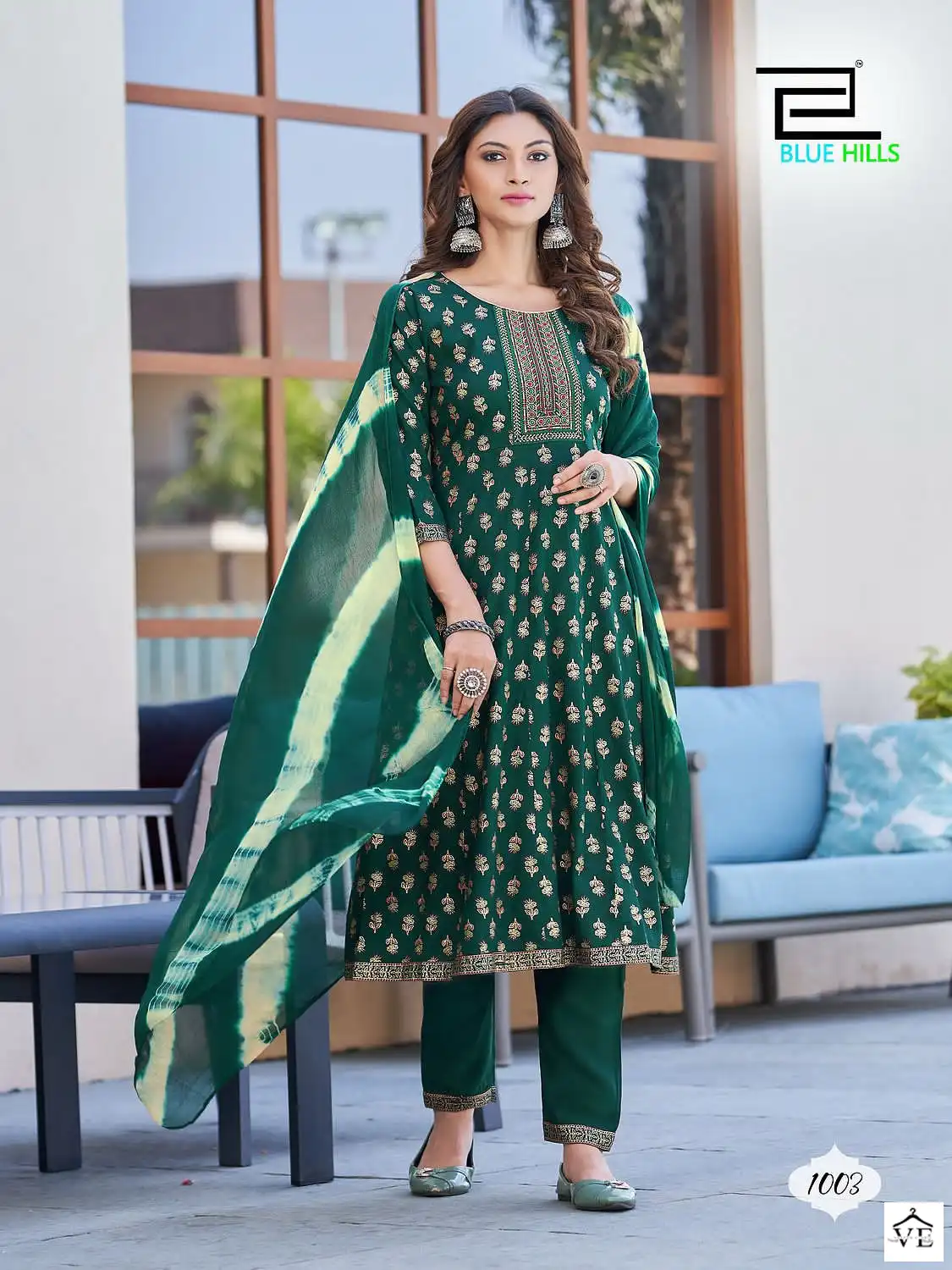 Blue Hills Modern Women Rayon 14Kg Wholesale Anarkali Kurti With Dupatta Catalog — Wholesale Salwar Suits, MPA wholesale from Surat — view 4