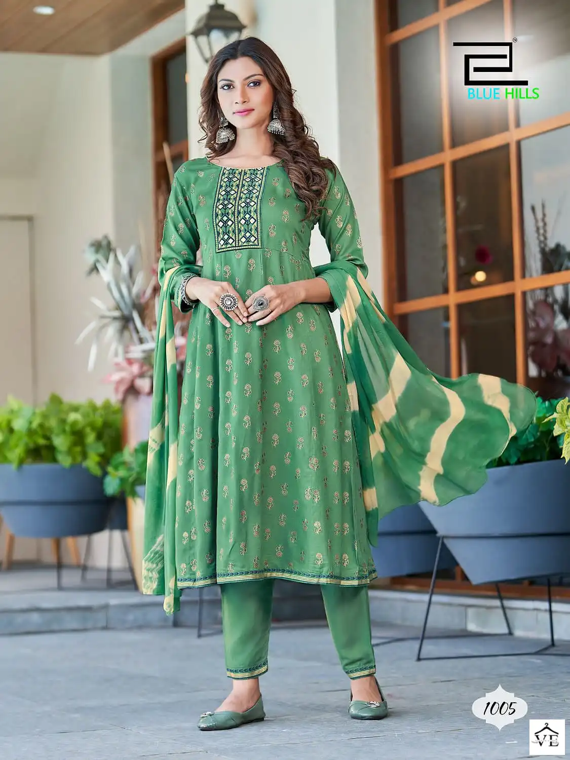 Blue Hills Modern Women Rayon 14Kg Wholesale Anarkali Kurti With Dupatta Catalog — Wholesale Salwar Suits, MPA wholesale from Surat — view 6