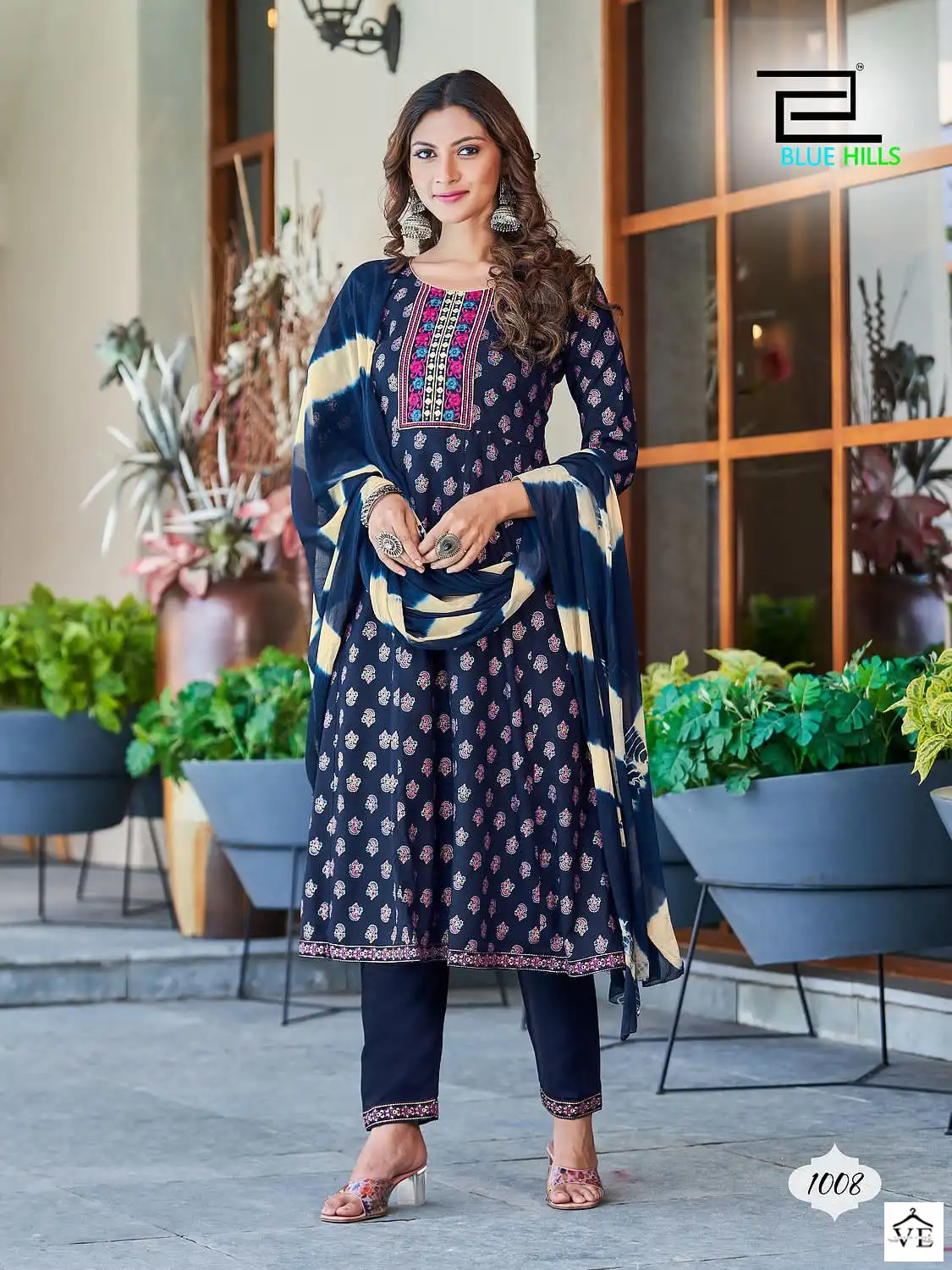 Blue Hills Modern Women Rayon 14Kg Wholesale Anarkali Kurti With Dupatta Catalog — Wholesale Salwar Suits, MPA wholesale from Surat — view 2