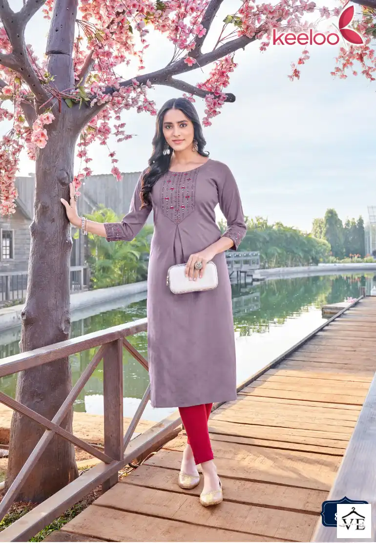 Keeloo Morni Vol 1 Heavy Rayon Wholesale Kurtis Catalog — Wholesale Kurtis, MPA wholesale from Surat — view 2