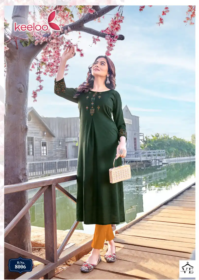 Keeloo Morni Vol 1 Heavy Rayon Wholesale Kurtis Catalog — Wholesale Kurtis, MPA wholesale from Surat — view 5