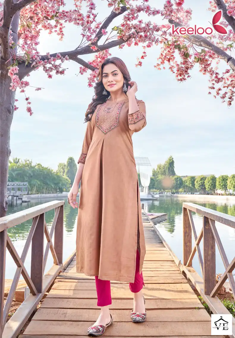 Keeloo Morni Vol 1 Heavy Rayon Wholesale Kurtis Catalog — Wholesale Kurtis, MPA wholesale from Surat — view 6