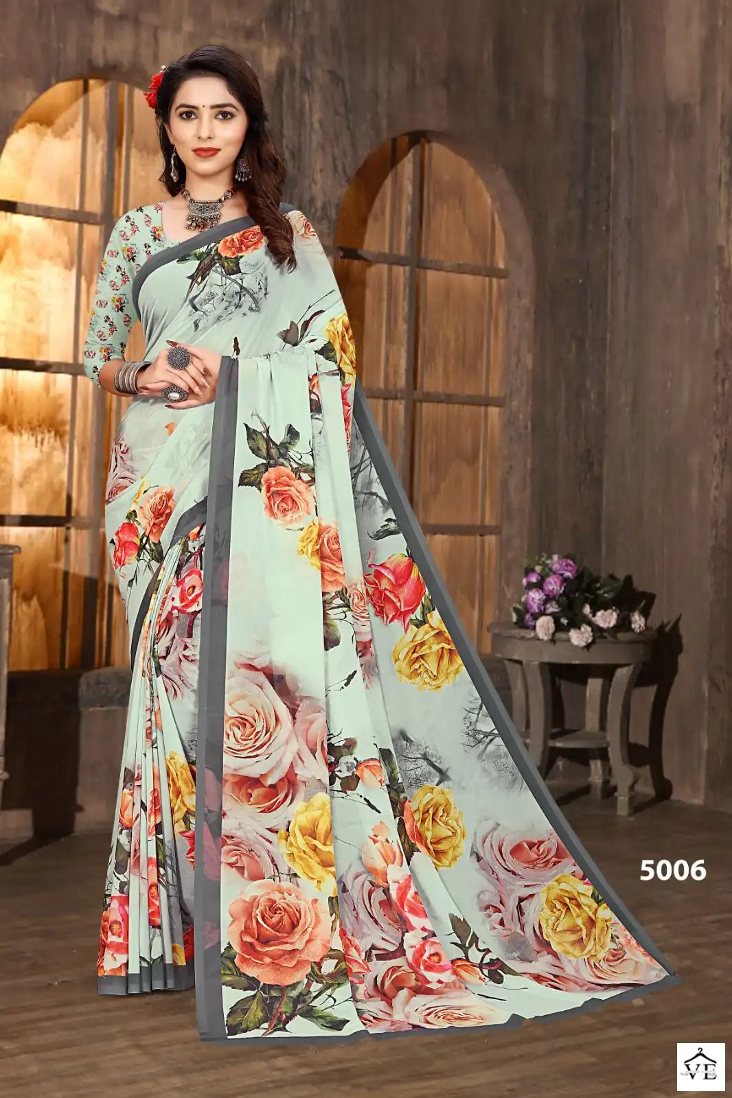 Vardan Ethnic Mugda Digital Vol 1 Soft Weightless Wholesale Saree Catalog — Wholesale Sarees, MPA wholesale from Surat - Gallery Image 6