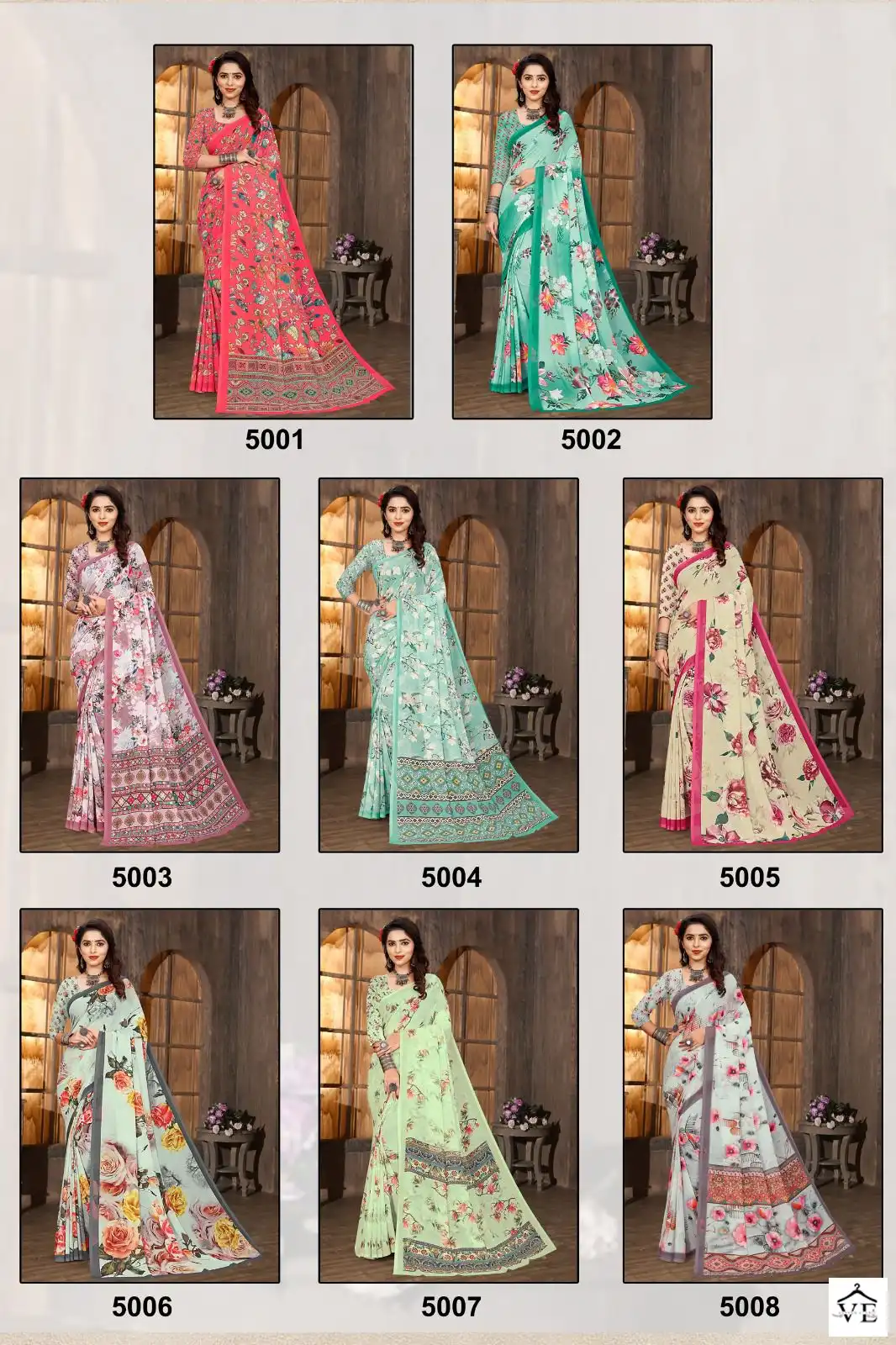 Vardan Ethnic Mugda Digital Vol 1 Soft Weightless Wholesale Saree Catalog — Wholesale Sarees, MPA wholesale from Surat — view 9