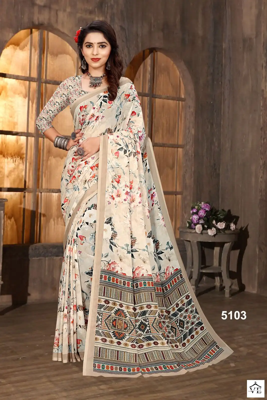 Vardan Ethnic Mugda Digital Vol 2 Soft Weightless Wholesale Saree Catalog — Wholesale Sarees, MPA wholesale from Surat - Gallery Image 4