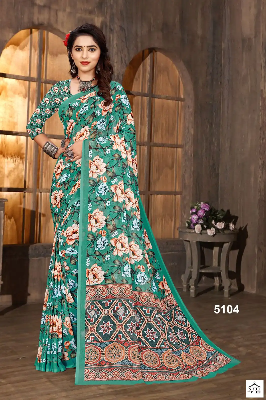 Vardan Ethnic Mugda Digital Vol 2 Soft Weightless Wholesale Saree Catalog — Wholesale Sarees, MPA wholesale from Surat - Gallery Image 6