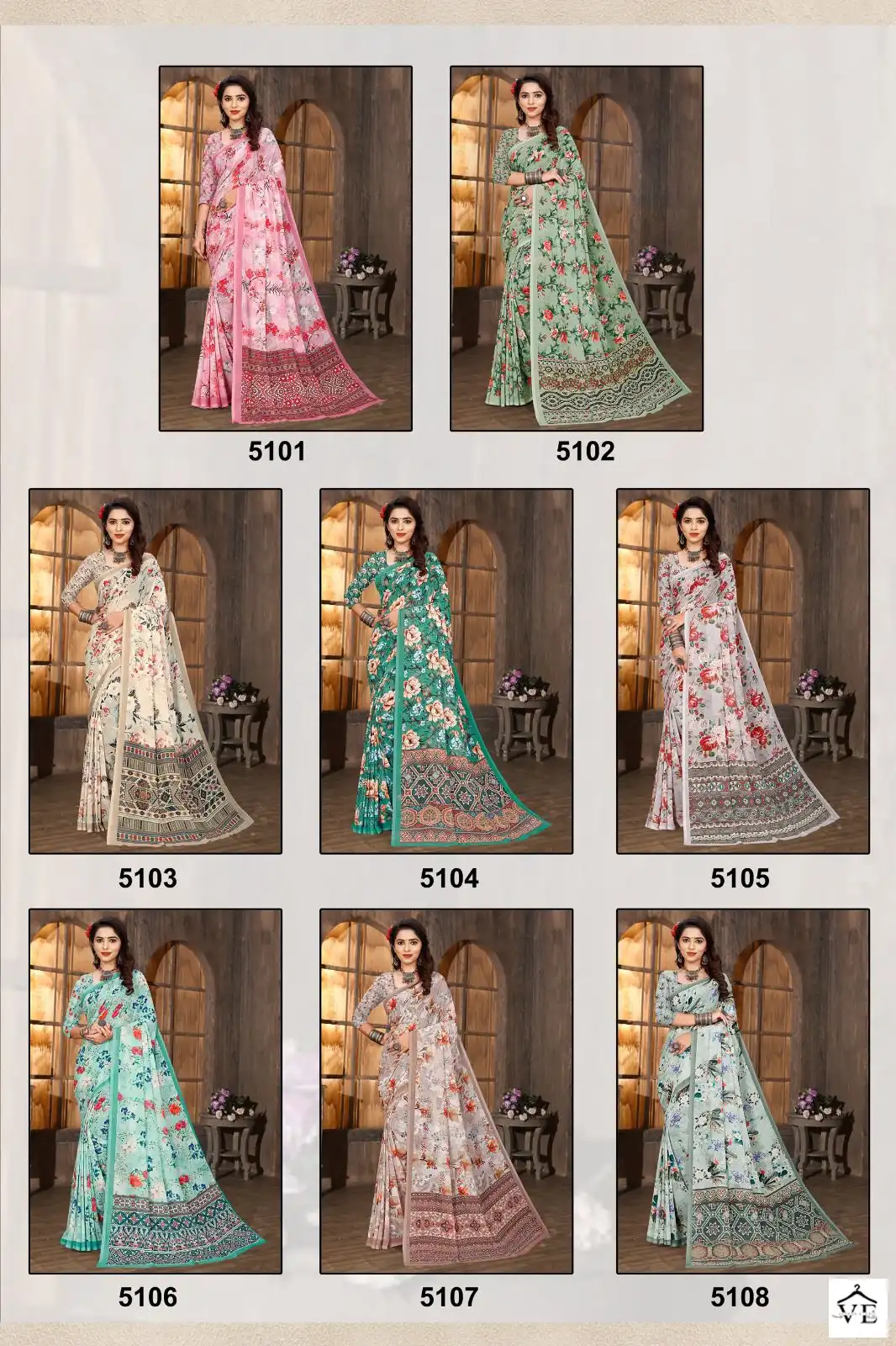 Vardan Ethnic Mugda Digital Vol 2 Soft Weightless Wholesale Saree Catalog — Wholesale Sarees, MPA wholesale from Surat — view 9