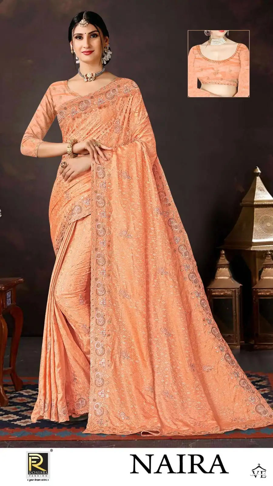 Ronisa Naira Fancy Wholesale Fancy Saree Catalog — Wholesale Sarees, MPA wholesale from Surat — view 4