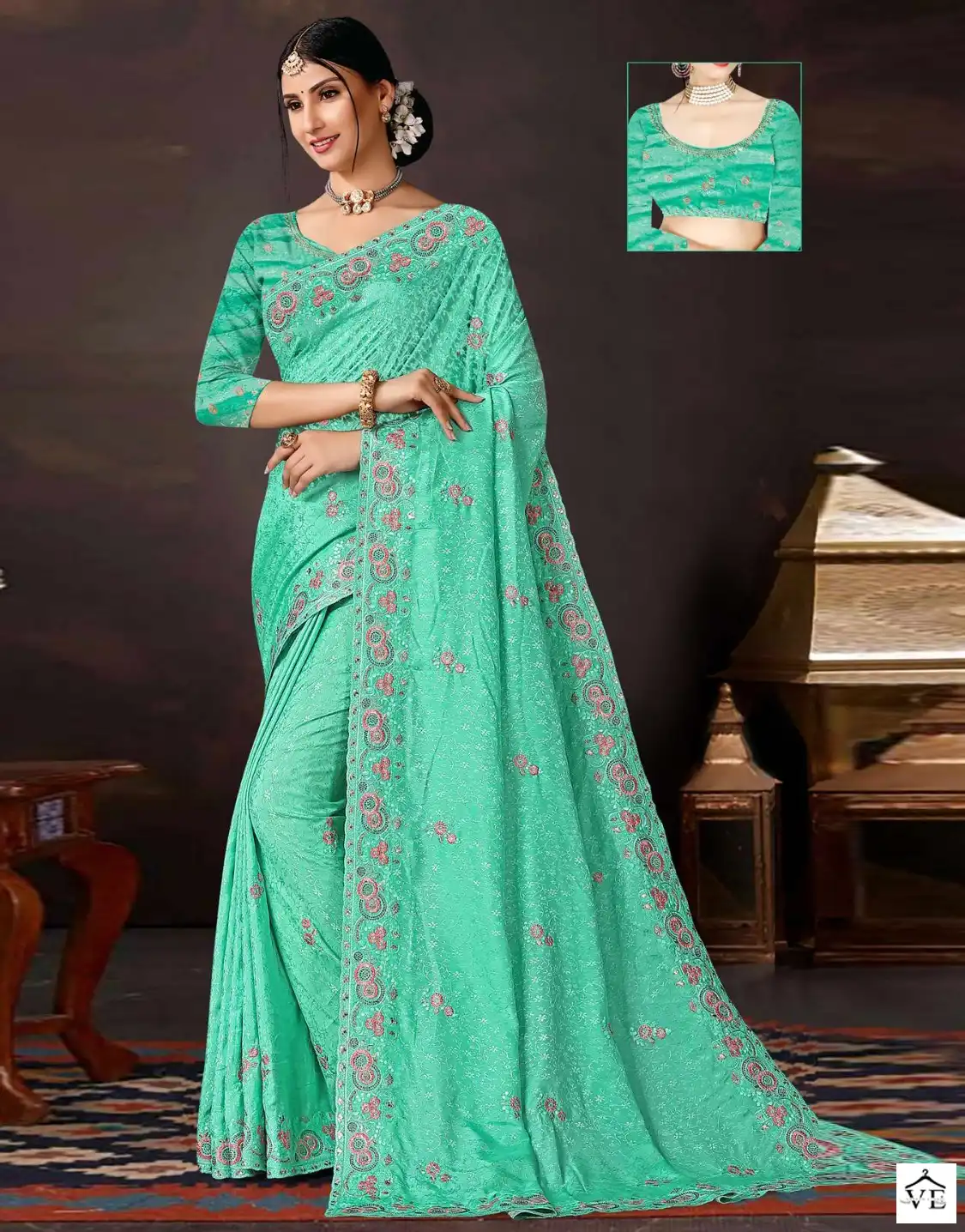 Ronisa Naira Fancy Wholesale Fancy Saree Catalog — Wholesale Sarees, MPA wholesale from Surat — view 1