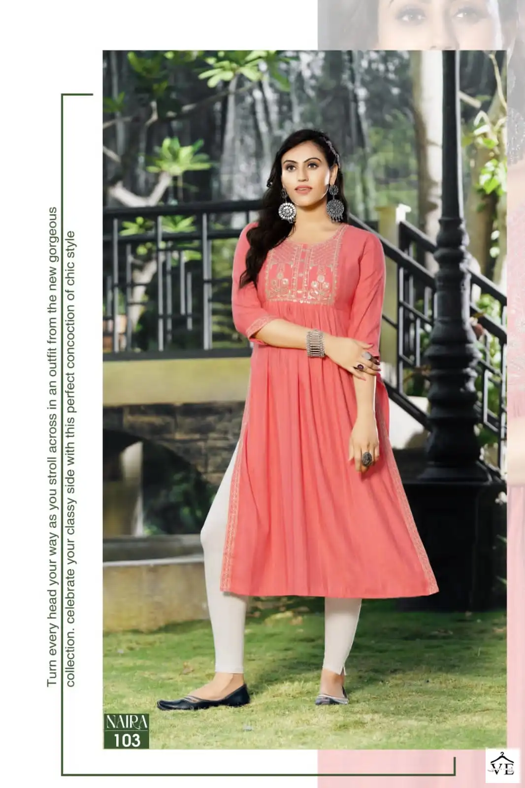 Hirwa Naira Self-Woven Fancy Viscose Rayon Wholesale Nyra Cut Kurti Catalog — Wholesale Kurtis, MPA wholesale from Surat — view 6