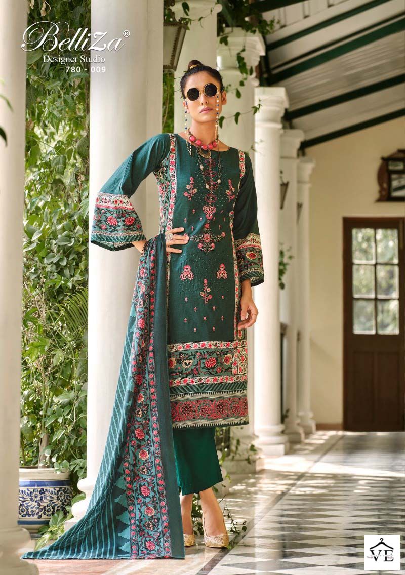 Belliza Designer Naira Vol 5 Pure Cotton Wholesale Pakistani Salwar Suits Catalog — Wholesale Salwar Suits, MPA wholesale from Surat - Gallery Image 10