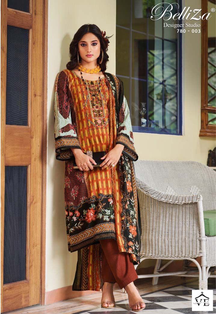Belliza Designer Naira Vol 5 Pure Cotton Wholesale Pakistani Salwar Suits Catalog — Wholesale Salwar Suits, MPA wholesale from Surat - Gallery Image 2