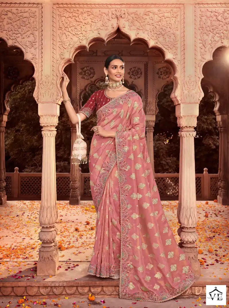 Mahaveera Naksh Viscose Silk Wholesale Saree Catalog — Wholesale Sarees, MPA wholesale from Surat - Gallery Image 6
