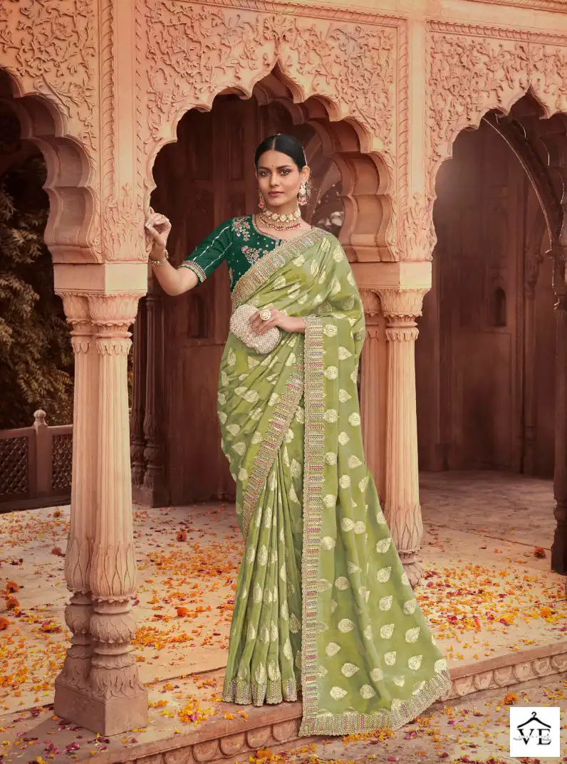 Mahaveera Naksh Viscose Silk Wholesale Saree Catalog — Wholesale Sarees, MPA wholesale from Surat - Gallery Image 3