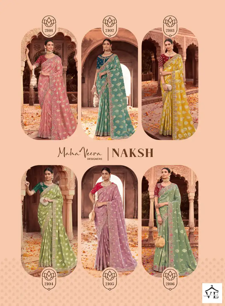 Mahaveera Naksh Viscose Silk Wholesale Saree Catalog — Wholesale Sarees, MPA wholesale from Surat — view 7