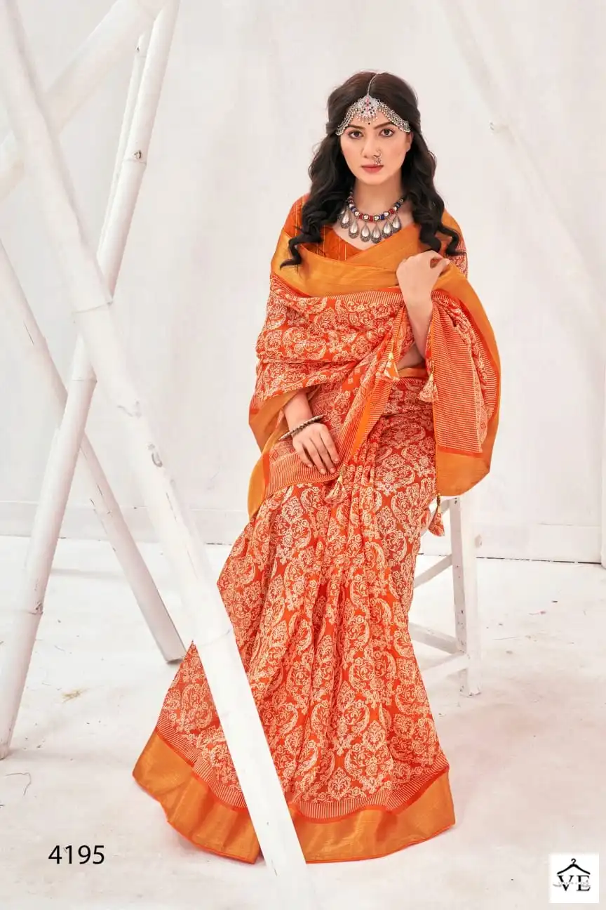 5D Designer Nancy Cottan Jari Wholesale Saree Catalog — Wholesale Sarees, MPA wholesale from Surat - Gallery Image 3