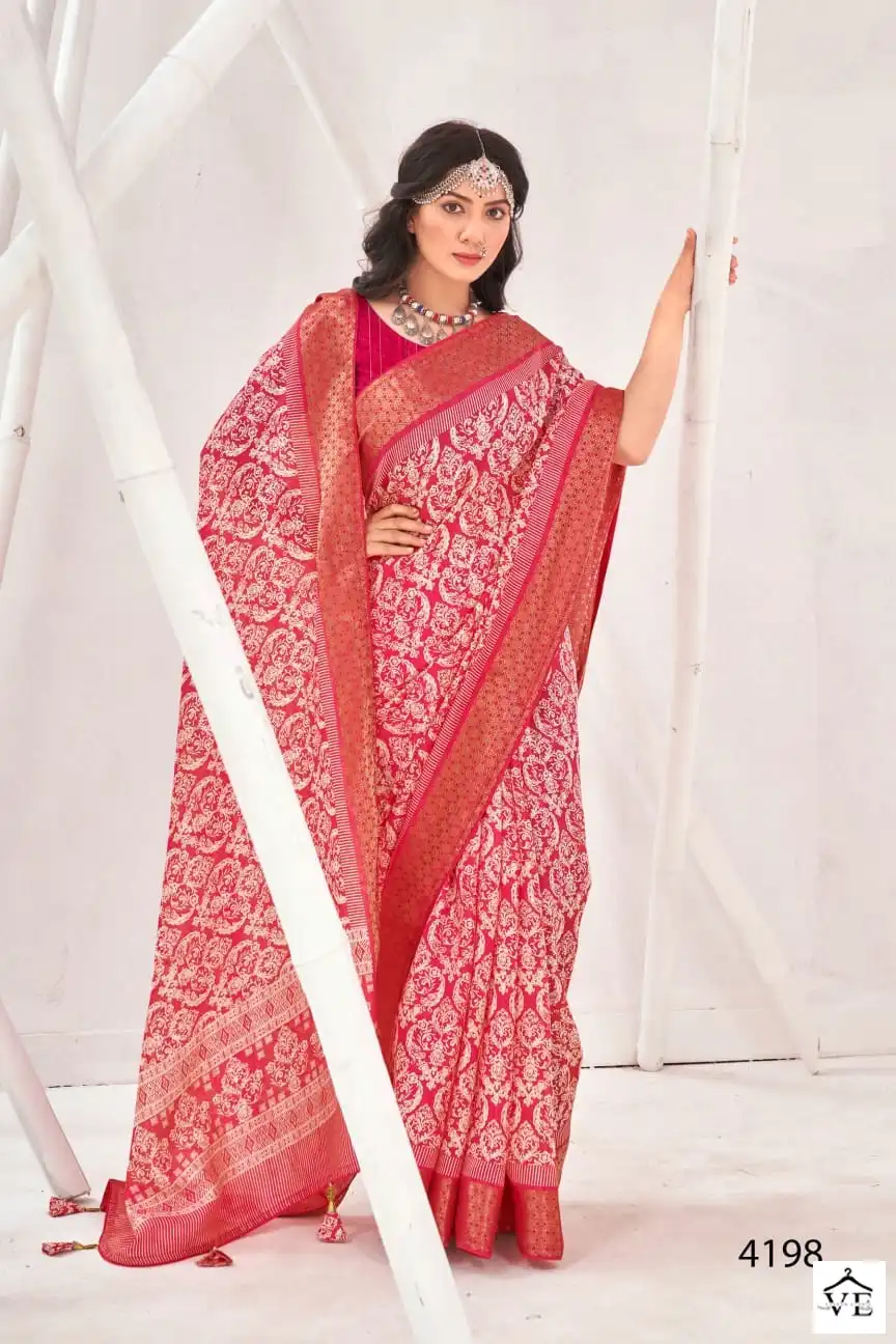 5D Designer Nancy Cottan Jari Wholesale Saree Catalog — Wholesale Sarees, MPA wholesale from Surat - Gallery Image 6