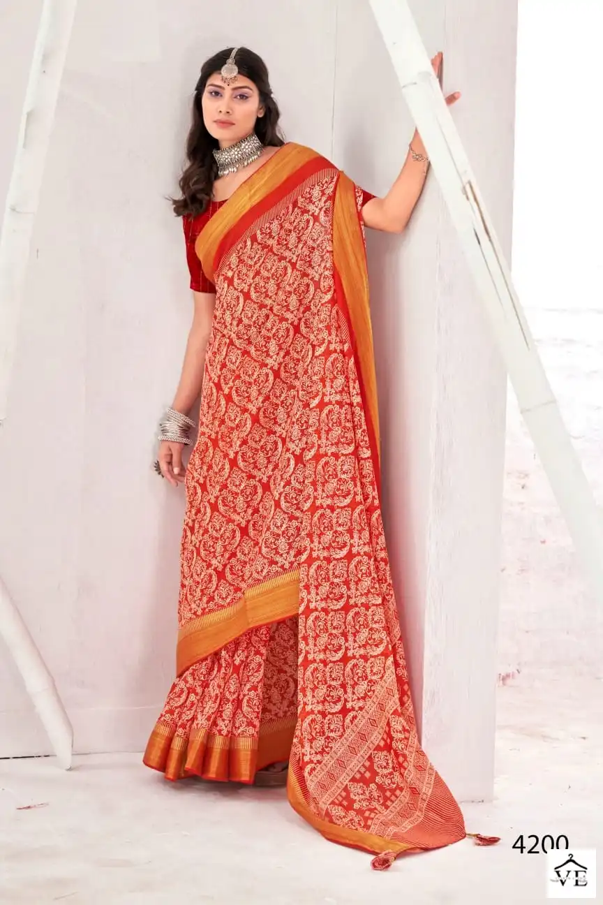 5D Designer Nancy Cottan Jari Wholesale Saree Catalog — Wholesale Sarees, MPA wholesale from Surat - Gallery Image 7