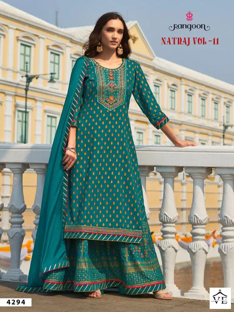 Rangoon Natraj Vol-11 Heavy Rayon Wholesale Readymade Salwar Suit Catalog — Wholesale Salwar Suits, MPA wholesale from Surat - Gallery Image 3