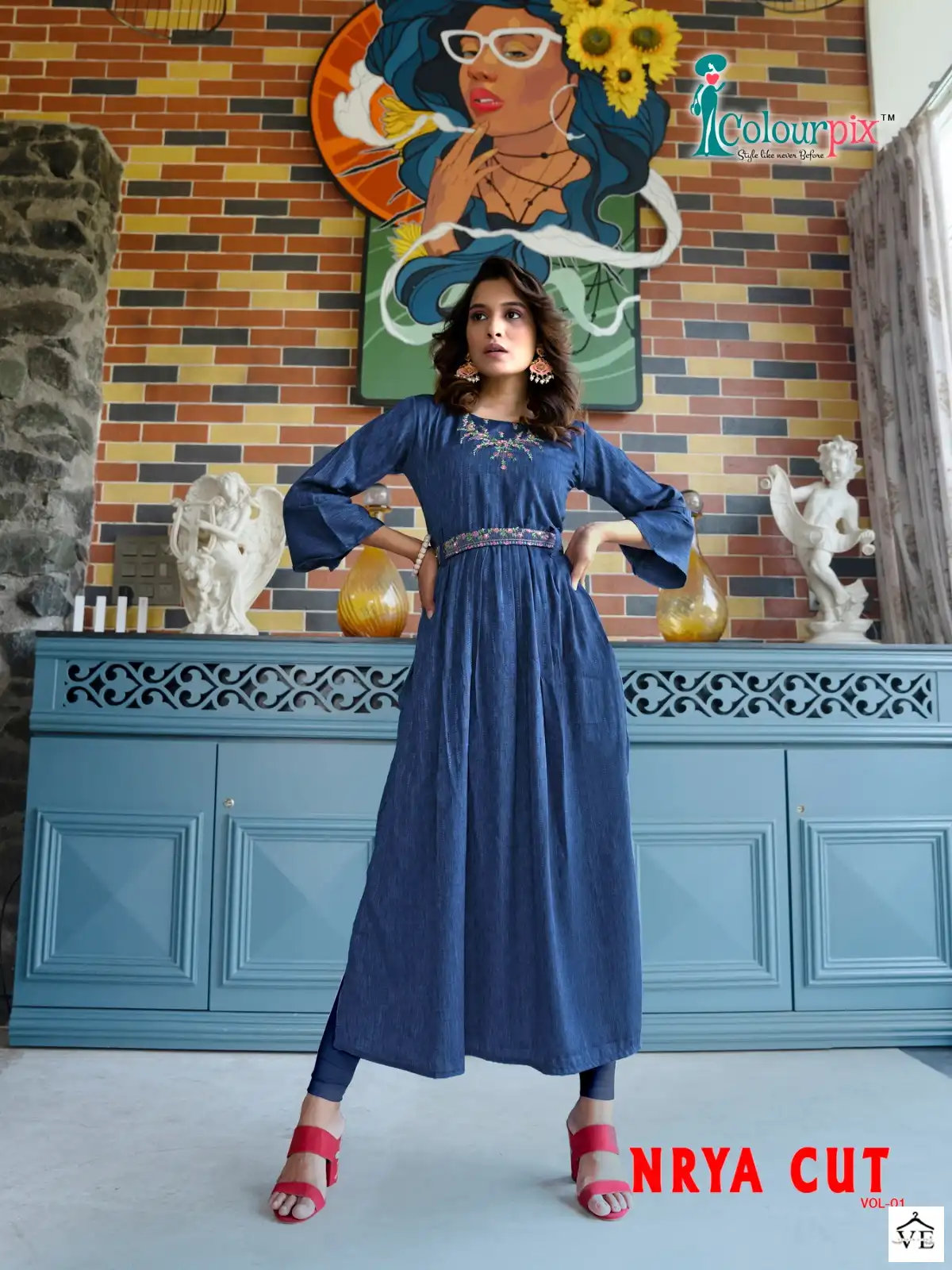 Colourpix Nayra Cut Vol 1 Fancy Rayon Wholesale Kurti Catalog — Wholesale Kurtis, MPA wholesale from Surat - Gallery Image 2