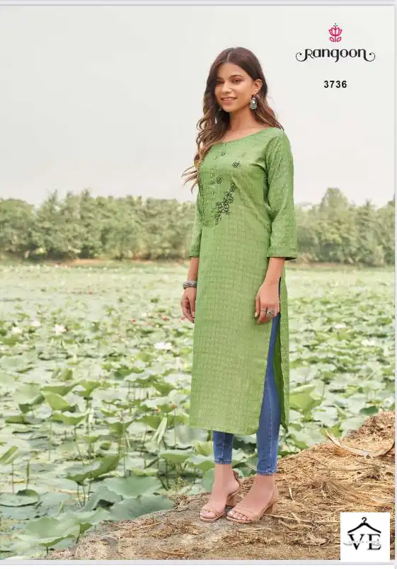 Rangoon Naziya Cotton Wholesale Kurti Catalog — Wholesale Salwar Suits, MPA wholesale from Surat - Gallery Image 3