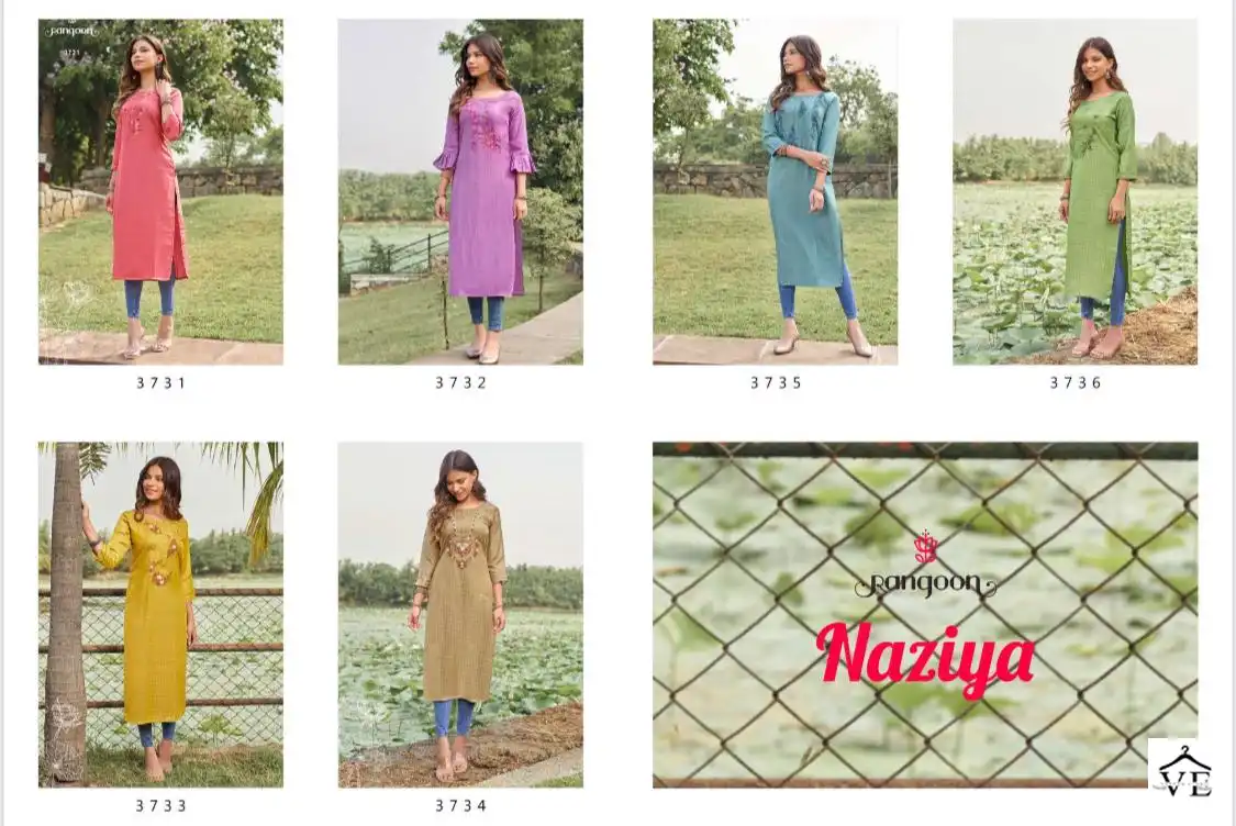 Rangoon Naziya Cotton Wholesale Kurti Catalog — Wholesale Salwar Suits, MPA wholesale from Surat — view 7