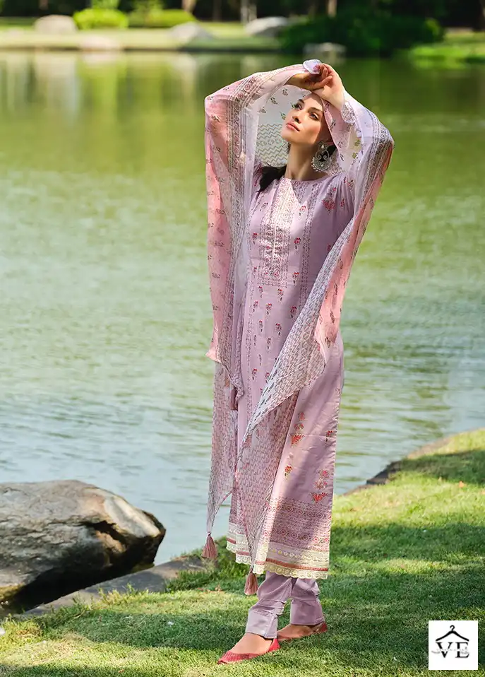 Prm Trendz Nazreen Pure Lawn Cotton Wholesale Salwar Suit Catalog — Wholesale Salwar Suits, MPA wholesale from Surat - Gallery Image 2