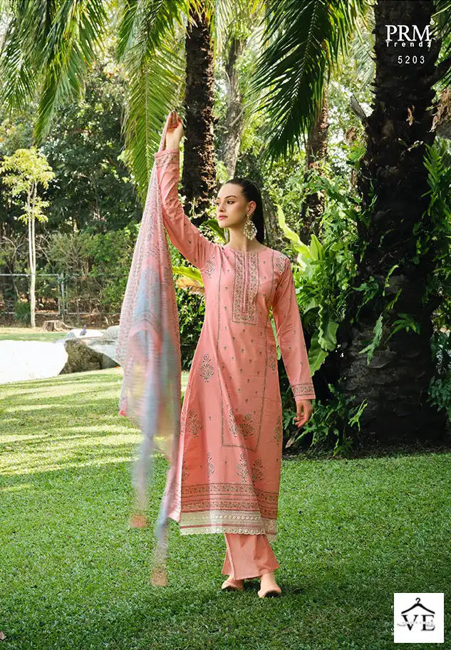 Prm Trendz Nazreen Pure Lawn Cotton Wholesale Salwar Suit Catalog — Wholesale Salwar Suits, MPA wholesale from Surat - Gallery Image 4